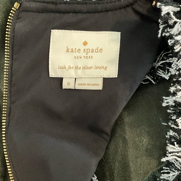 Kate Spade Black and White Ruffled Sleeveless Dress - Picture 3 of 3